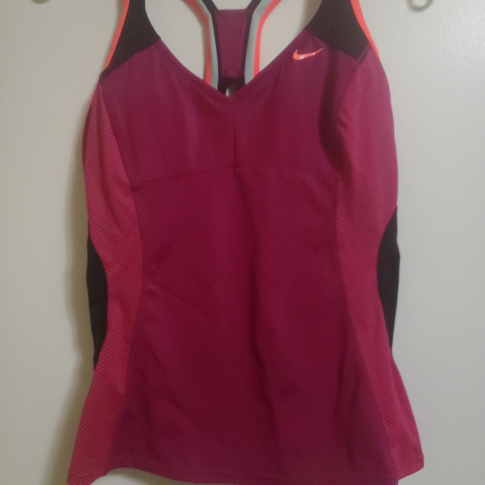 Nike Racerback Magenta Purple Swim Tankini Top